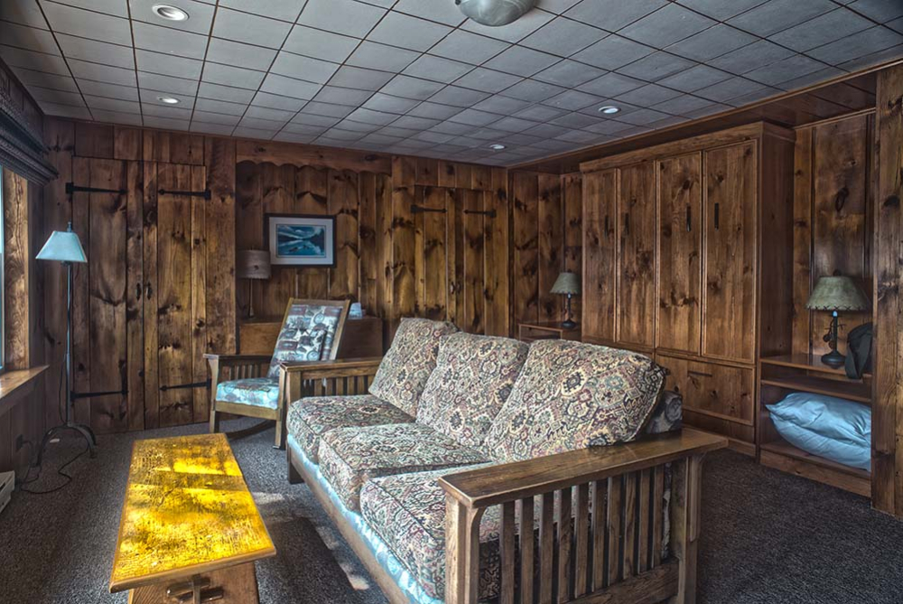 futon in living room