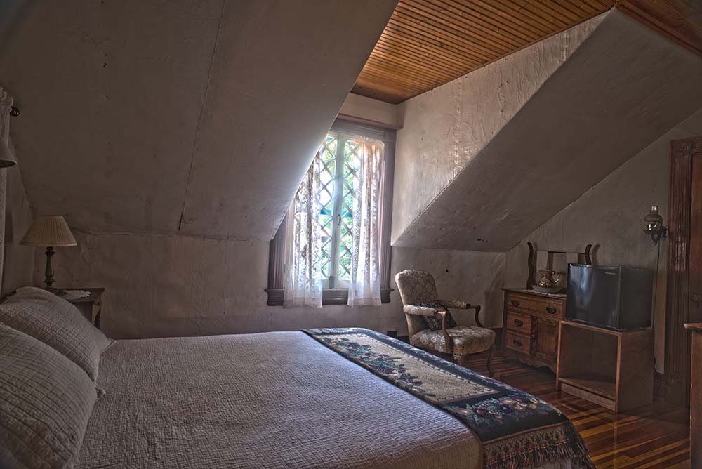 bedroom with white walls